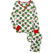 Women's Plus Henley Shirt and Pajama Pants