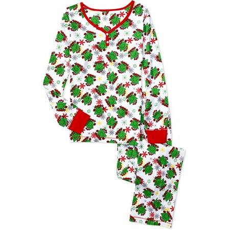 Women's Plus Henley Shirt and Pajama Pants