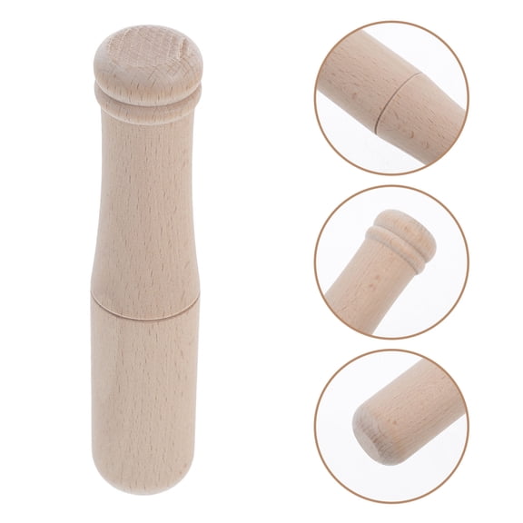 OULII Woodworking Hammer with Solid Beech Wood Round Design for Carving and