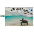 thumbnail image 3 of PKQWTM Tropical Sand Beach Palm Tree Underwater Sea Turtle Book Cover Book Protector Book Sleeve Book Pouch Book Bag 6x9 inch, 3 of 4