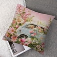 thumbnail image 7 of nygtbtfer Pillow Cover - Vintage Pink Floral Truck Design - Romantic Botanical Cushion Case for Home Decor, Sofa, Couch - Perfect for Wedding Anniversary &amp; Valentine's Celebrations White, 7 of 7