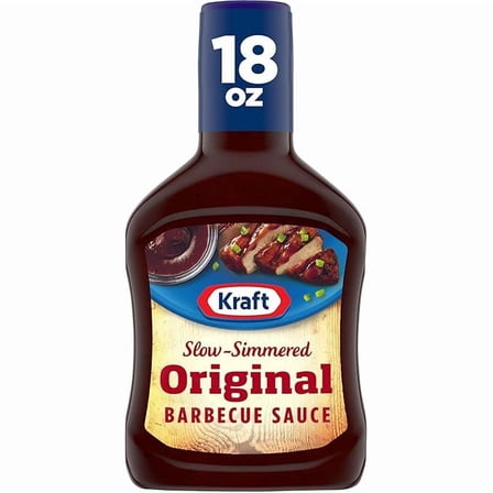 1x Kraft Original Slow-Simmered BBQ Barbecue Sauce (18 oz Bottle)