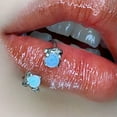 thumbnail image 4 of HOOUN 1pc Titanium Steel Lip Stud Labret Lip Ring Fashion Body Piercing Jewelry -Light Pink-1.2*8mm, 4 of 9