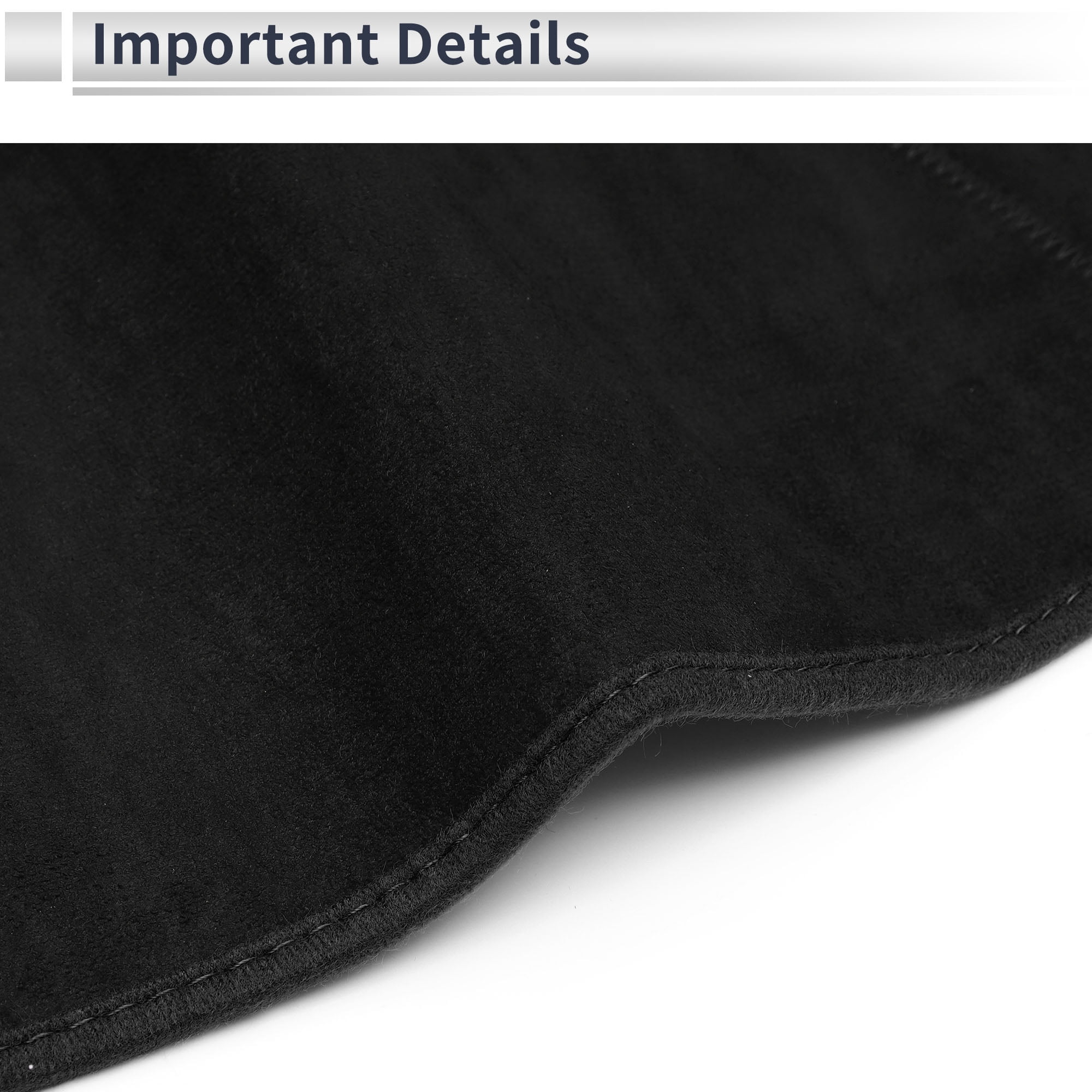 Unique Bargains Dashboard Cover for Chevrolet Suburban/for Chevrolet Tahoe/for GMC for Yukon 2021-2023 Non-Slip Dash Cover Mat Polyester Silicone Black
