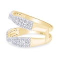 thumbnail image 3 of AFFY 0.85CT Moissanite Diamond Infinity Wedding Ring Guard Enhancer in 14K Yellow Gold over Silver-7.5, 3 of 6