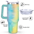 thumbnail image 3 of 40oz Cartoon Movie Stainless Steel Tumbler with Lid and Straw,Spill Proof Cartoon Travel Cup for Cartoon Lovers Double Wall Vacuum Insulated Coffee Mug with Handle Greenish-blue, 3 of 7