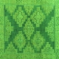 thumbnail image 1 of Ahgly Company Indoor Square Abstract Green Modern Area Rugs, 5' Square, 1 of 4