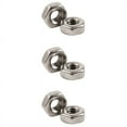 thumbnail image 2 of 300Pcs M3 3mm Female Thread Hex Metal Nut Fastener Silver Tone,300(+/-2%) x Hex Nut,Silver Tone, 2 of 8