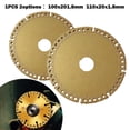 thumbnail image 2 of 1 Pc Brazed Diamond Saw Blade Cutting Disc 100/110mm 20mm Bore 1.8mm Thickness For Steel Metal Stone Iron Cutting Tools Parts, 2 of 3
