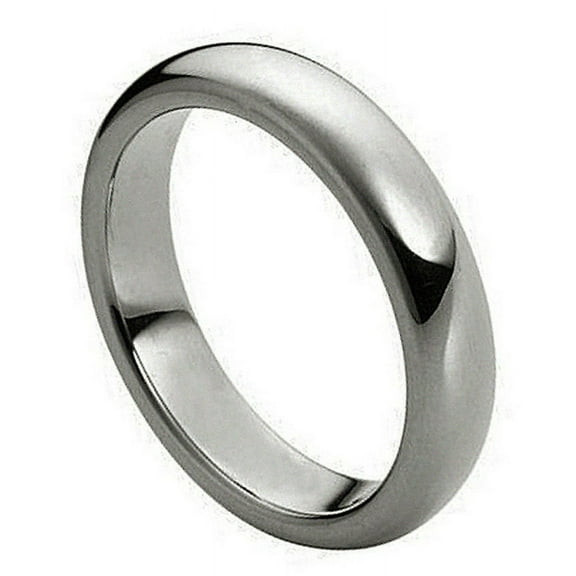 4mm Tungsten Carbide Classic high polish Domed Design Wedding Band Ring For Men or Ladies