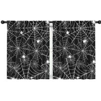 Blackout Kids Curtains,Halloween Spider Webs with Spiders Childrens Insulated Curtains Set Of 2,Bedroom Essentials,Toddler Room Decor 42"x54"