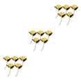 thumbnail image 3 of Ramo artificial Inteprter 5 piezas decoración del hogar aspecto realista Amarillo, 3 of 6
