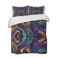 thumbnail image 2 of Yellow Purple Green Twin Size Down Alternative Comforter, Lightweight Comforter Quilt Bedding Set with Pillow Shams Modern Abstract Art Geometric All Seasons Bed Comforter Duvet Insert 68"x86", 2 of 7