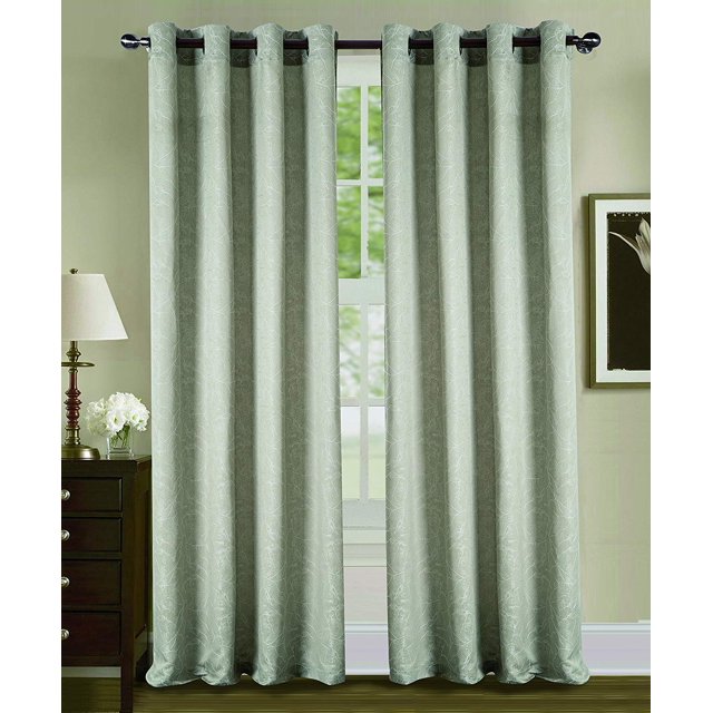Panel de cortina RT Designers Collection con ojales Camden jacquard 54 x 84 pulg Gris pardo PNC02490