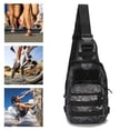 thumbnail image 2 of Cycling Military Sling Pack Chest Canvas Backpack Shoulder Bag Travel Sport Crossbody Bag for Men Women, 2 of 8
