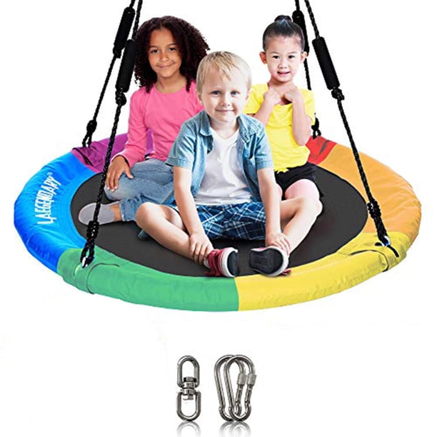 Columpio con forma de platillo LÆGENDARY para niños y adultos, redondo de 101,6 cm