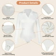 thumbnail image 5 of COMFREE Women's Sexy V-neck Bodysuit Long Sleeve Jumpsuit Basic Tops Solid Soft Jumpsuits, 5 of 5