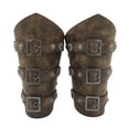 thumbnail image 1 of 2 Pieces PU Leather Medieval Bracers Adjustable Photo Props Events Bronze, 1 of 6