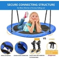 thumbnail image 5 of Hishine 43" 700LBS Saucer Tree Swing for Kids, Waterproof Flying Saucer Swing with A Swivel, Hanging Straps, Adjustable Ropes, Round Mat Spinner Swing for indoor/playground swing set, Blue, 5 of 10