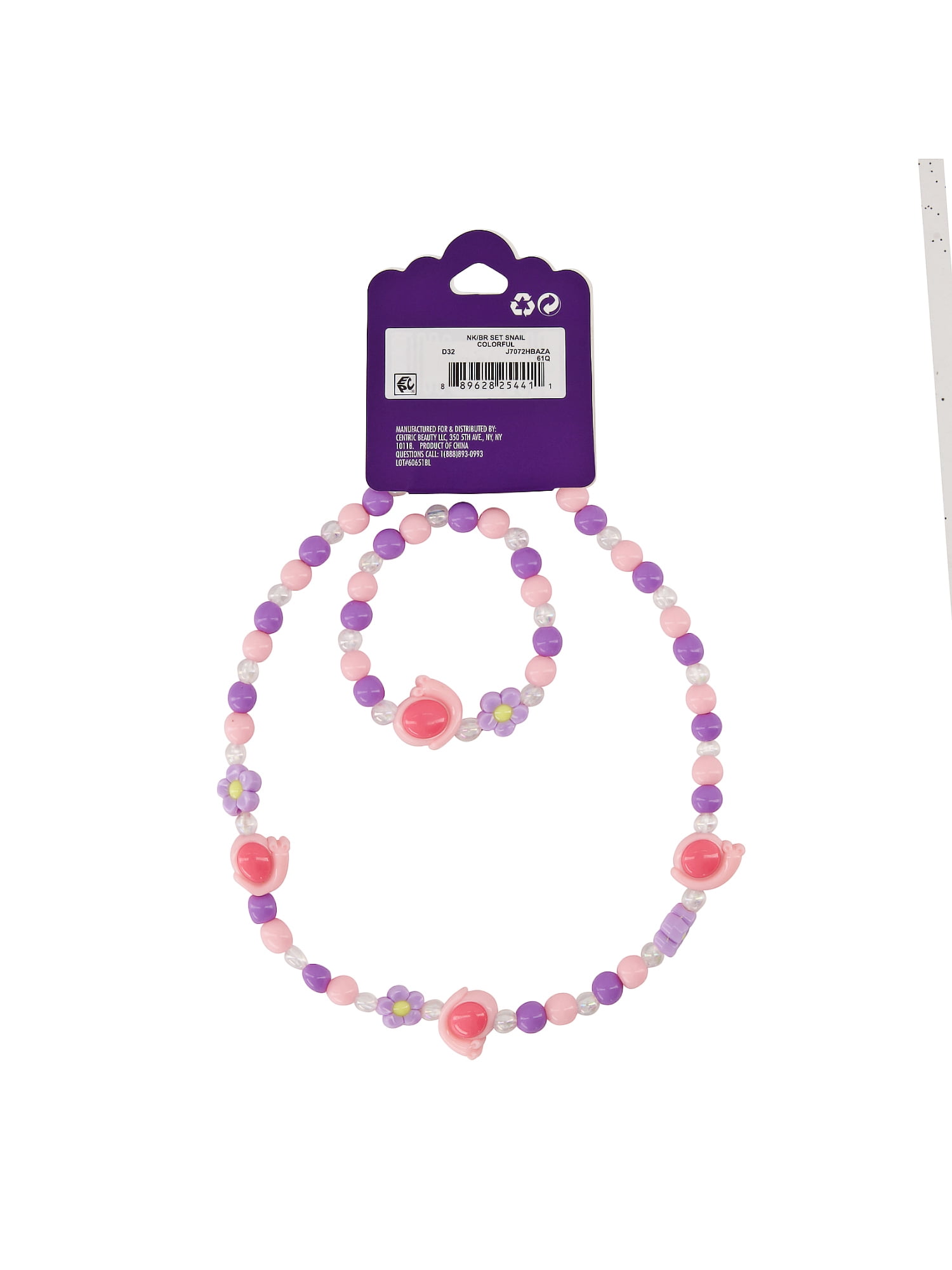 Claire's Necklace/Bracelet Set - Snail, 2pcs