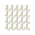 thumbnail image 1 of 20Pcs Double Fishing Hook High Carbon Steel Golden Barbed Hook Zander Fishhooks 4#, 1 of 9