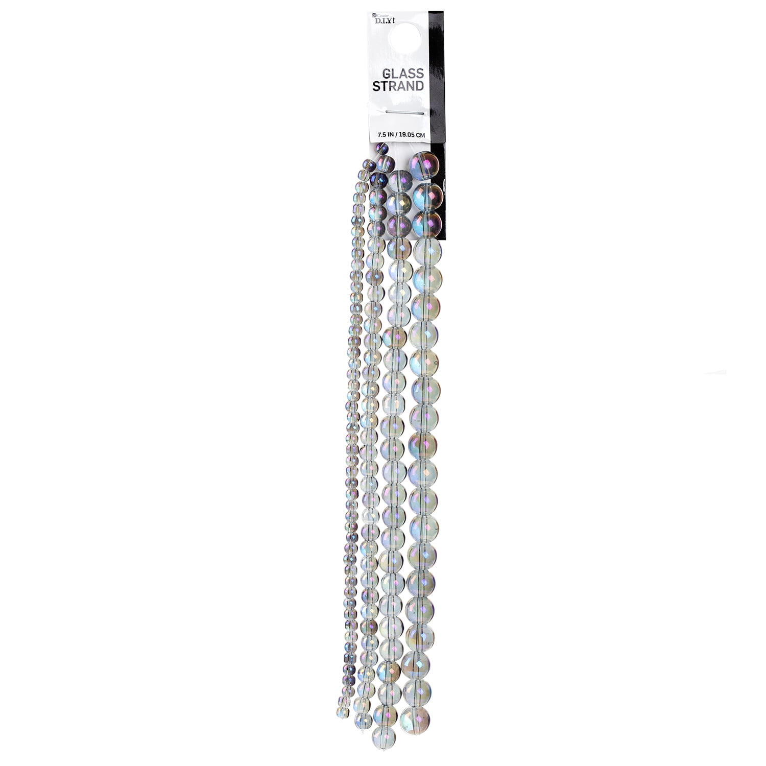 CousinDIY Purple AB Round Glass Bead Strands, 4 Sizes, 7.5 inch, 120 Piece, Unisex, Model# 69992003