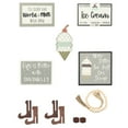 thumbnail image 2 of fsxdhpcsgfc Ice Party Wooden Tray For Home Gathering Events And Celebrations With Dessert Themed Design, 2 of 7