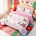 thumbnail image 3 of Manfei Xmas Holiday Season Quilt Full,Cute Christmas Bell Full Bedspread Sets,3pcs,1 Coverlet and 2 Pillowcases, 3 of 7