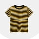 thumbnail image 1 of Blusas y camisas de manga corta con cuello redondo Camiseta de rayas de manga corta con cuello redondo de verano para niños Top informal versátil para bebés para usar al aire libre Conjunto de poliést, 1 of 4