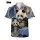 thumbnail image 2 of Camisa hawaiana informal de verano para hombre, camisas con estampado 3D completo de panda lindo, camisa informal unisex de estilo grande con botones para hombre, 2 of 5