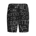 thumbnail image 5 of Gaeub Black Scientific Printed Men's Short Pajama Pants, Lightweight Lounge & Sleep Bottoms Keep You Cool - 3X-Large, 5 of 9