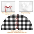 thumbnail image 4 of Picia Black White Plaid Print Christmas Tree Skirt , Christmas Tree Skirt Ornaments for Merry Christmas Holiday Party Decorations Indoor Outdoor-36", 4 of 7