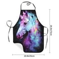 thumbnail image 2 of Yiaed Rainbow Spotted White Horse Print Kitchen Apron with Hand Wipe Pockets,Big Pocket,Aprons for Women with Pockets, Waterproof for Cooking Baking, 2 of 7
