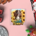 thumbnail image 4 of English Springer Spaniel Hello Summer Sunshine Sunflowers Spring Retro Vintage Cutout Transfer Sticker Springers Dog Lover Gifts Transparent Decal Art Decor - 00008, 4 of 5