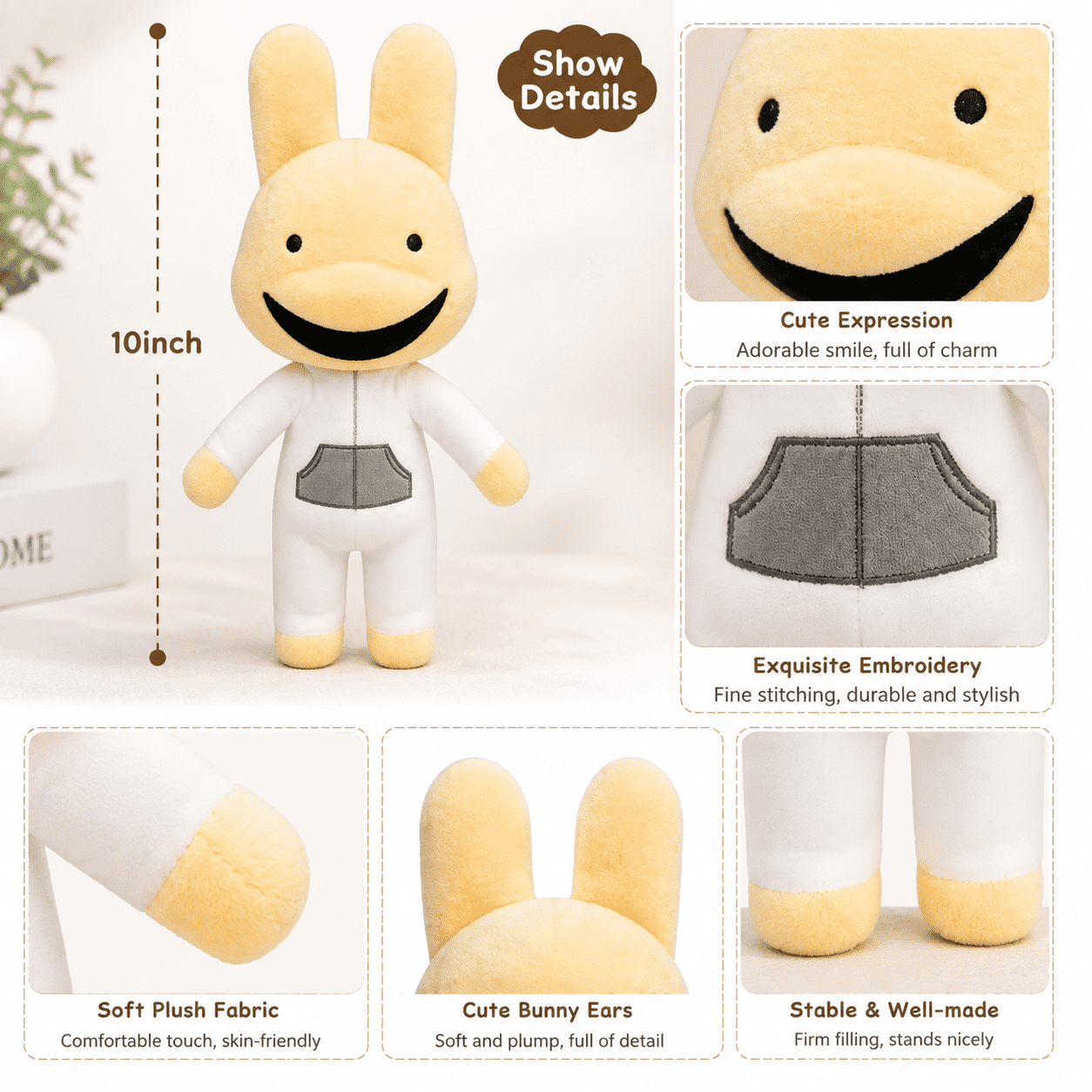 2026 New Animal Hospital Plush, 10inch Cute Intern Plushies Toy for Horror Game Fans Gift, Birthday Christmas Choice for Teens Adults