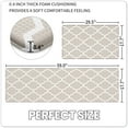 thumbnail image 4 of OEAKAY Kitchen Rugs and Mats 2 Piece Set,17.7"x29.5"+17.7"x59" Anti Fatigue Runner Rug Waterproof Memory Rug Cushioned Standing Mat,Beige, 4 of 11