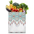 thumbnail image 1 of Sac Fourre-Tout en Toile Rayé Hippie – Sac de Courses Rétro Esthétique Réutilisable, 1 of 6