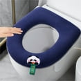 thumbnail image 3 of Thickened Fluffy Toilet Seat Cushion with Handle for All Seasons Soft Warm Toilet Cover, Easy-to-install Accessory for Home Bathrooms, Provides Comfortable Using Experience, 1pc, by UKHCCC, 3 of 8
