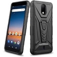 thumbnail image 6 of Compatible for Nokia C100 Case with Holster Belt Clip Hybrid Shockproof Protective Phone Cover with Kickstand - Black, 6 of 6