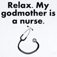 thumbnail image 2 of CafePress - Relax My Godmother Is A Nurse Body Suit - Baby Light Bodysuit, Size Newborn - 24 Months, 2 of 4