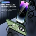 thumbnail image 3 of Beiyoyo Strong Magnetic Case for iPhone 12, [Compatible with MagSafe] [Military Drop Protection] Skin-Friendly Touch Shockproof Protective Slim Phone Cover 6.1 inch,Dark Green, 3 of 6