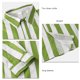 thumbnail image 4 of Camisa a rayas para hombre, manga larga, cuello vuelto, blusa holgada con botones para uso diario y trabajo, 4 of 5