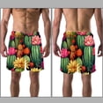 thumbnail image 3 of luoweisi Men's Beach Shorts Quick Dry Swim Trunks with Mesh Lining Cactus L, 3 of 5