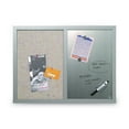 thumbnail image 2 of MasterVision MX04331608 24 in. x 18 in. Gray MDF Wood Frame Designer Combo Fabric Bulletin/Dry Erase Board - Multicolor/Gray, 2 of 9