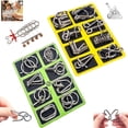 thumbnail image 4 of Brain Teaser Puzzle Ring Set, Metal Wire Iq Test Puzzles for Logic And Problem Solving, Educational Brain Games for Teens And Adults, Challenging Mind Puzzles, 4 of 8