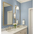 thumbnail image 4 of S4Sassy Peel & Stick Textured Vinyl Wallpaper, Urban Chic Geometric Zigzag Print Contact Paper Waterproof - Blue, 25"x60", Removable Modern Wall Covering for Home Decor in Bedrooms & Living Areas, 4 of 9
