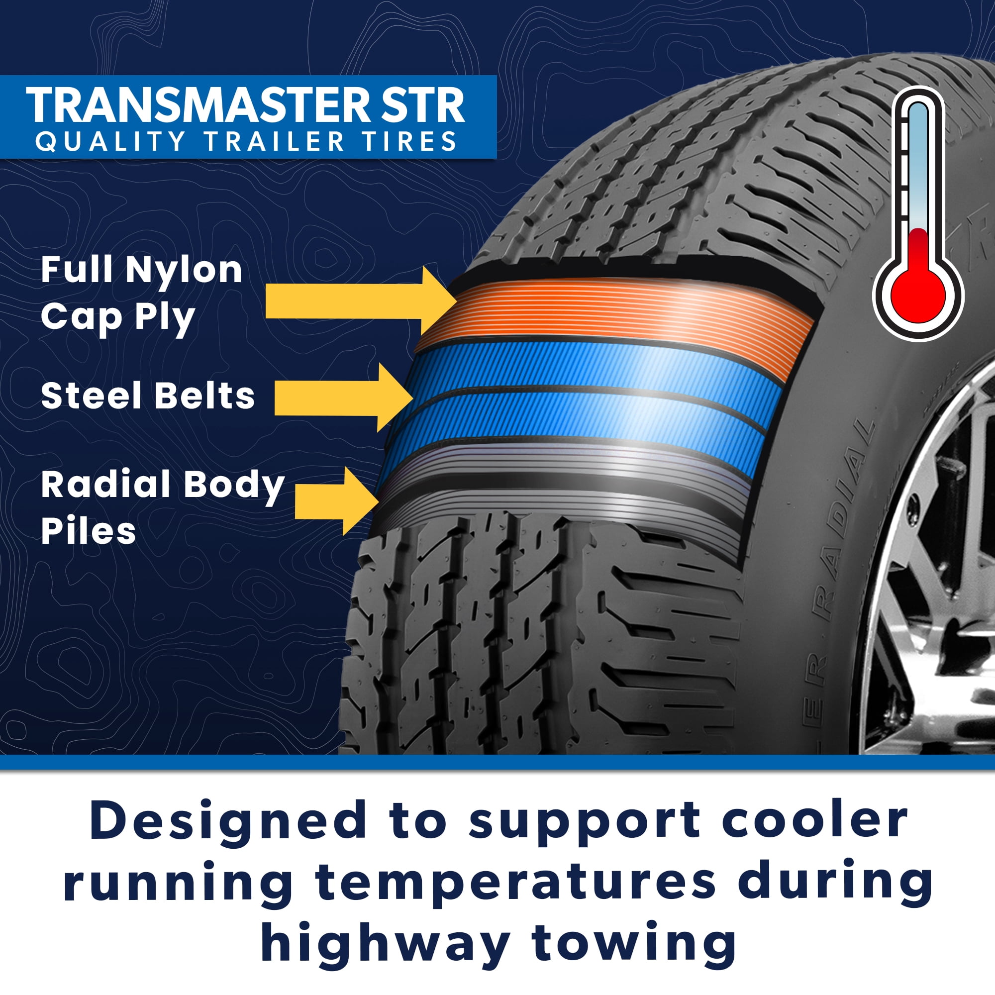 Greenball Transmaster ST205/75R14 LRD Hi-Speed Special Trailer Radial Tire (Tire Only)
