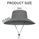 thumbnail image 2 of Sombrero de pescador con protección solar de verano de 60 cm de circunferencia, para hombre, para exteriores, impermeable y transpirable, 2 of 5