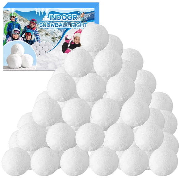 Set de lucha de bolas de nieve AMAZING TIME 52 bolas de nieve falsas para Navidad