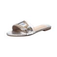 thumbnail image 2 of Pantuflas planas para mujer, informales, diarias, de charol, ligeras, con diamantes de imitación Wmkox8yii  ytu1002, 2 of 4